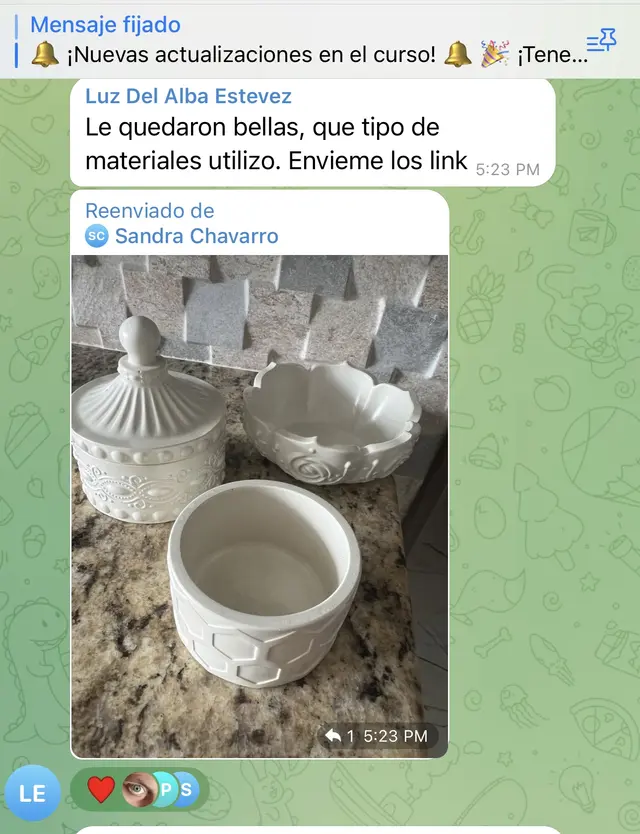 Resultado compartido por una estudiante