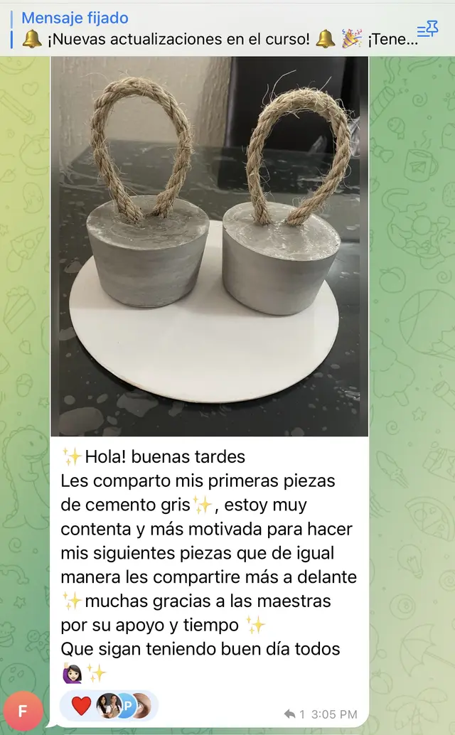 Piezas decorativas compartidas en el grupo